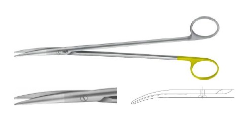 TC НОЖИЦІ ДЛЯ ШОВН. МАТ. ХВИЛ. ЗАТОЧ. ВИГНУТІ 230MM